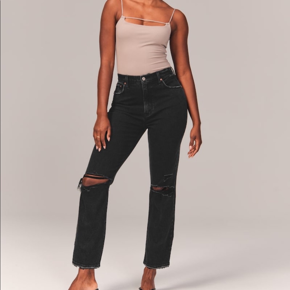 Abercrombie & Fitch Curve Love tall ankle straight jeans